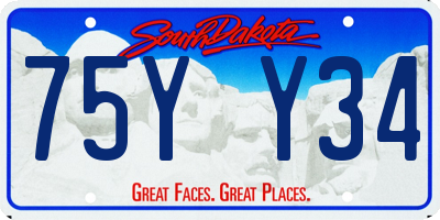 SD license plate 75YY34