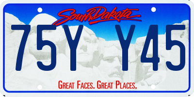 SD license plate 75YY45