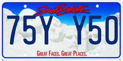SD license plate 75YY50