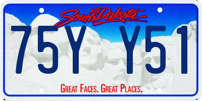 SD license plate 75YY51