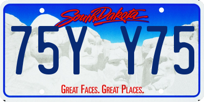 SD license plate 75YY75