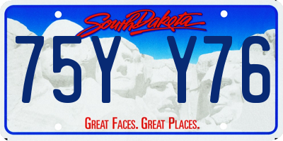 SD license plate 75YY76