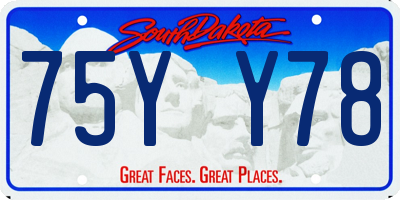 SD license plate 75YY78