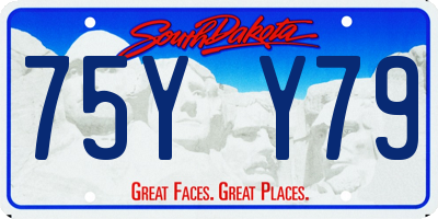 SD license plate 75YY79