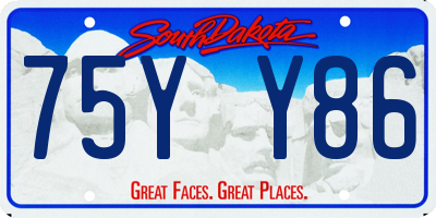 SD license plate 75YY86