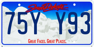SD license plate 75YY93