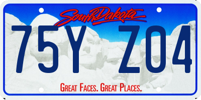 SD license plate 75YZ04