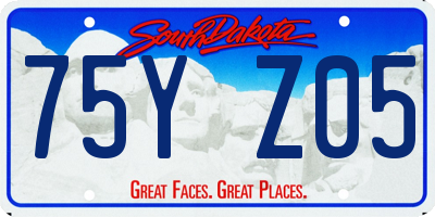 SD license plate 75YZ05