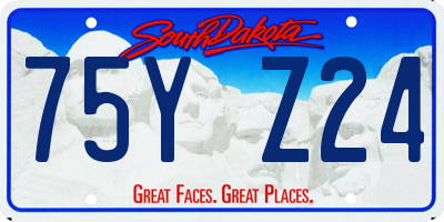 SD license plate 75YZ24