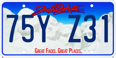SD license plate 75YZ31