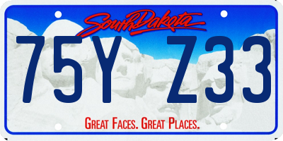 SD license plate 75YZ33