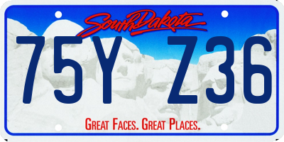 SD license plate 75YZ36
