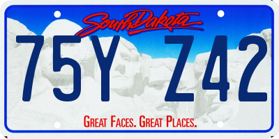 SD license plate 75YZ42