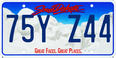 SD license plate 75YZ44