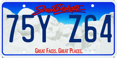SD license plate 75YZ64