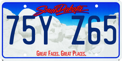 SD license plate 75YZ65