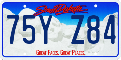 SD license plate 75YZ84