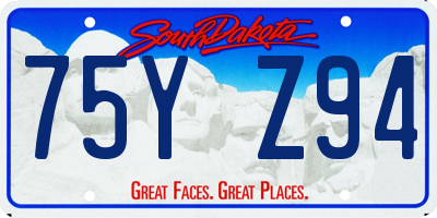 SD license plate 75YZ94