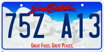 SD license plate 75ZA13