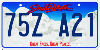 SD license plate 75ZA21