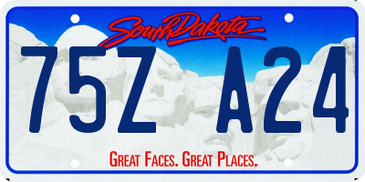SD license plate 75ZA24
