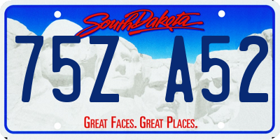SD license plate 75ZA52