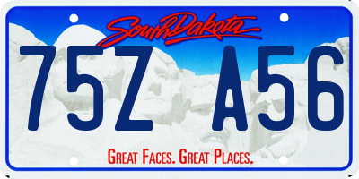 SD license plate 75ZA56