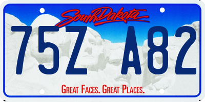 SD license plate 75ZA82