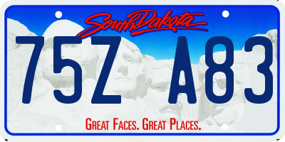 SD license plate 75ZA83
