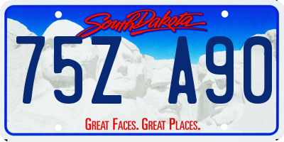 SD license plate 75ZA90