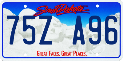 SD license plate 75ZA96