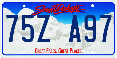 SD license plate 75ZA97