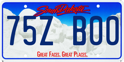 SD license plate 75ZB00