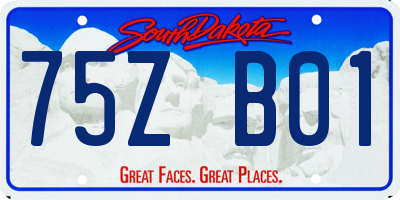 SD license plate 75ZB01