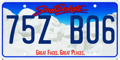 SD license plate 75ZB06