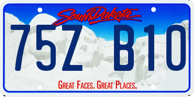 SD license plate 75ZB10
