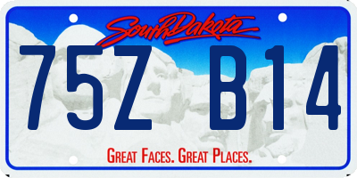 SD license plate 75ZB14
