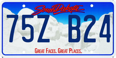 SD license plate 75ZB24