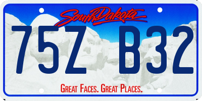 SD license plate 75ZB32