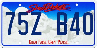 SD license plate 75ZB40