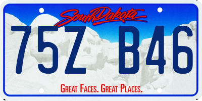 SD license plate 75ZB46