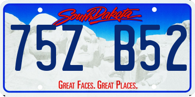 SD license plate 75ZB52