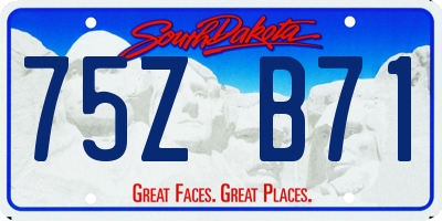 SD license plate 75ZB71