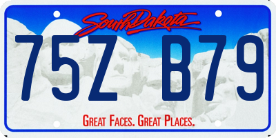 SD license plate 75ZB79