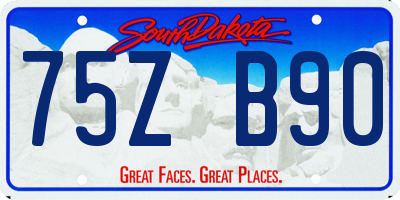SD license plate 75ZB90