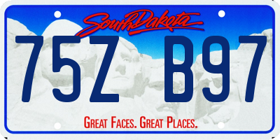 SD license plate 75ZB97