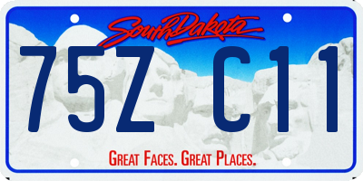 SD license plate 75ZC11