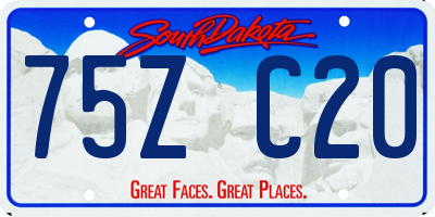 SD license plate 75ZC20