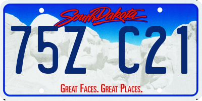 SD license plate 75ZC21