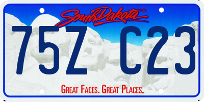 SD license plate 75ZC23